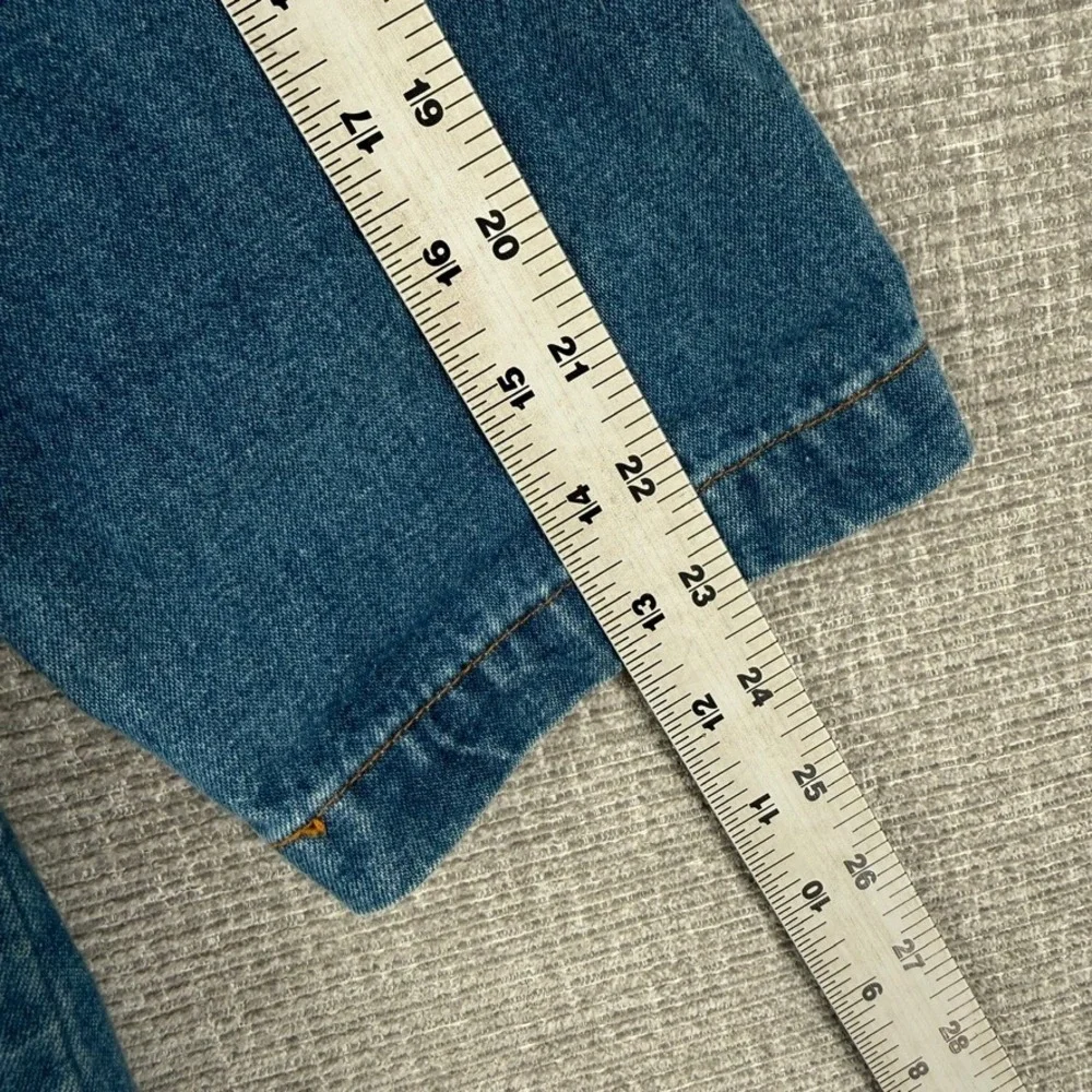Vintage Casey Coleman Denim Safari Animal Chore Jacket Women ML Embroidered Boho - Picture 6 of 13